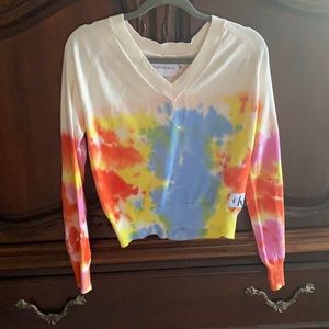 calvin Klein Jeans tie dye, thin spring sweater